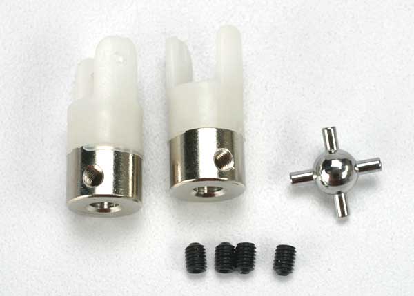 Traxxas U- joints long (2)/ 3mm set (grub) screws (4)