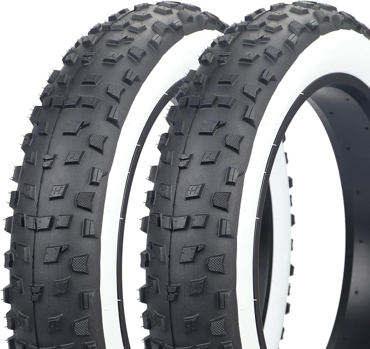 Heavy Duty Electric Fat Tires, 20x4.0 Whitewall, 20PSI