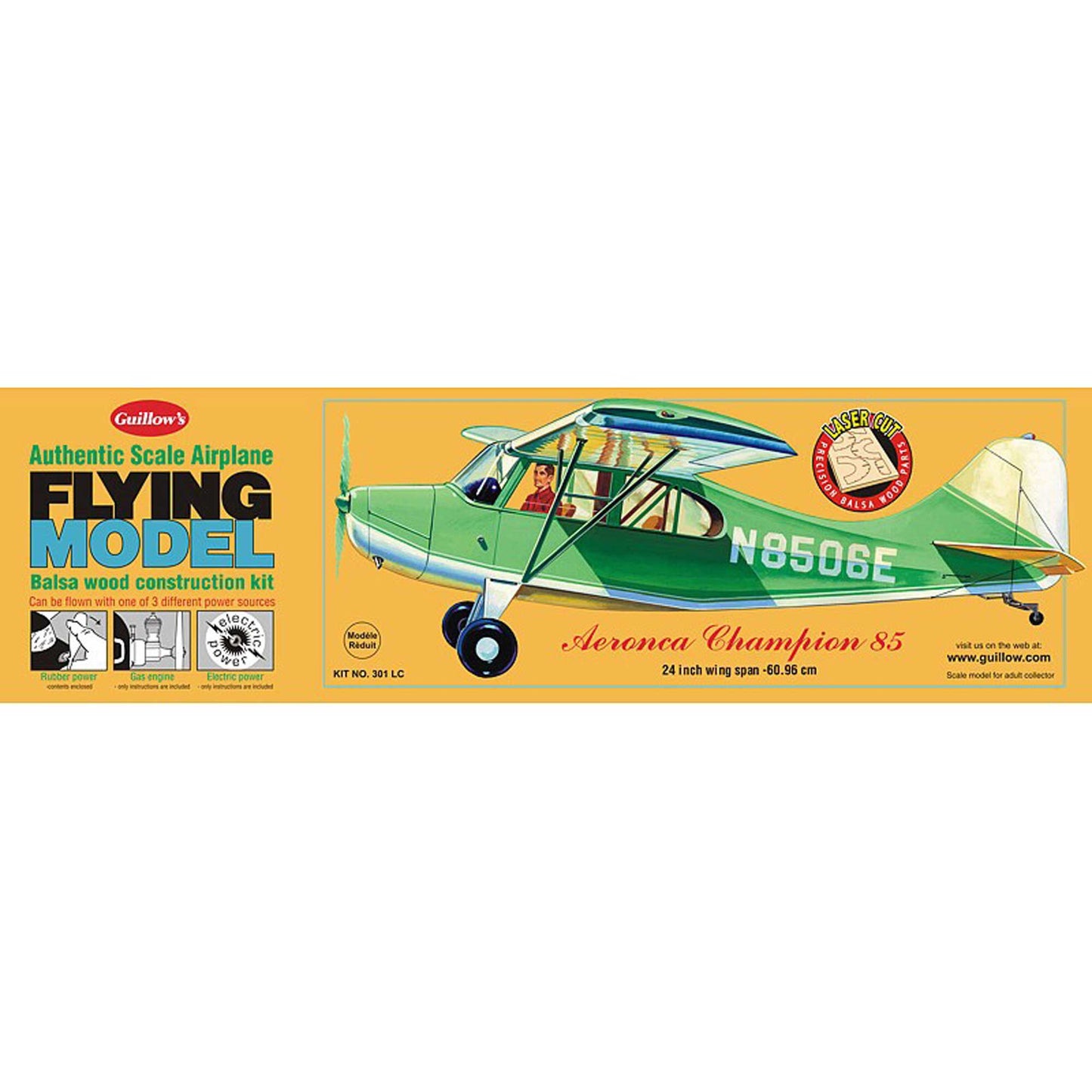 Guillows 1/20 Aeronautica Champion 85 Laser Cut Flying Model