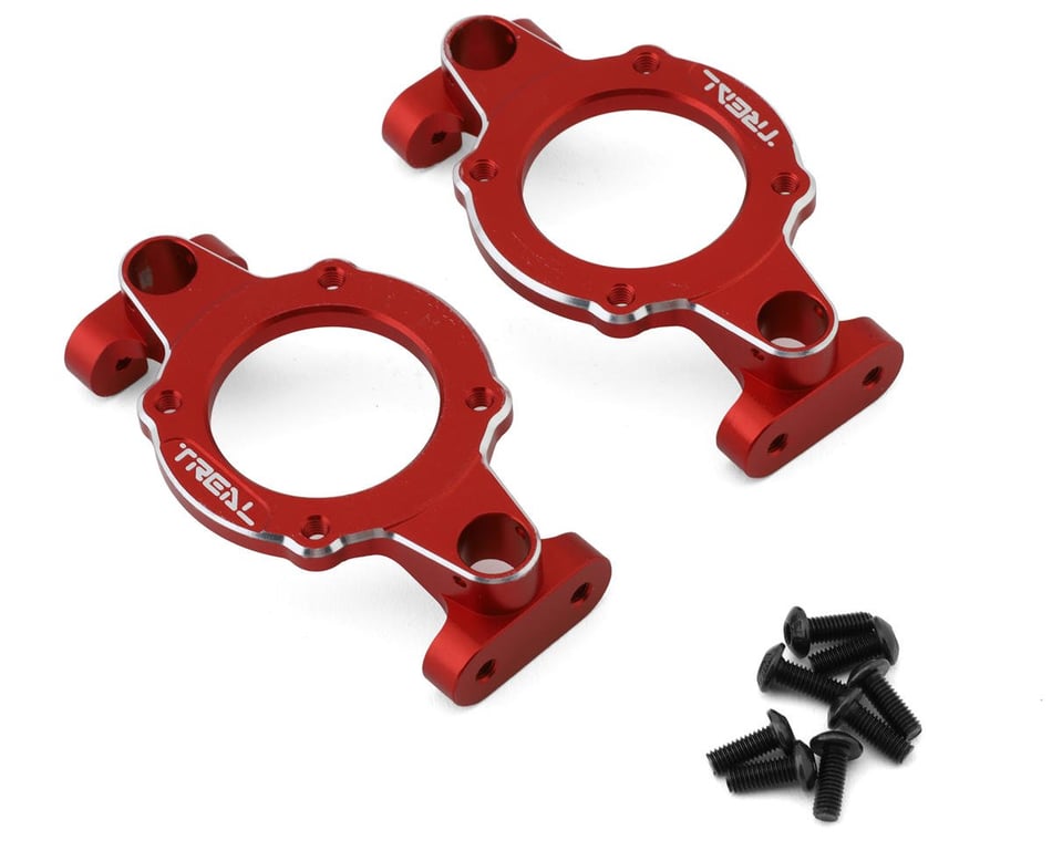 Treal Hobby Aluminum 7075 Body Mount Brackets: Redcat GEN9 (Red)