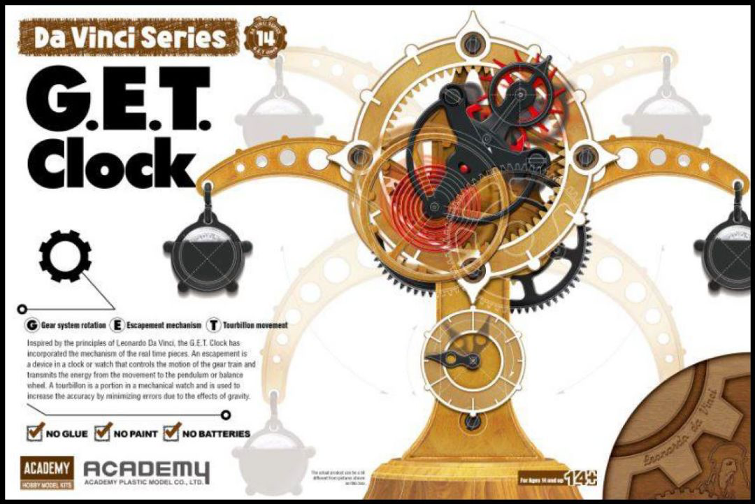 Academy Models Da Vinci Series G.E.T. Clock Model Kit