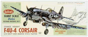 Guillows 1/16 Vought F4U-4 Corsair Giant Scale Balsa Flying Model Kit