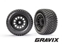 Traxxas Mounted Gravix Race Tires: Black