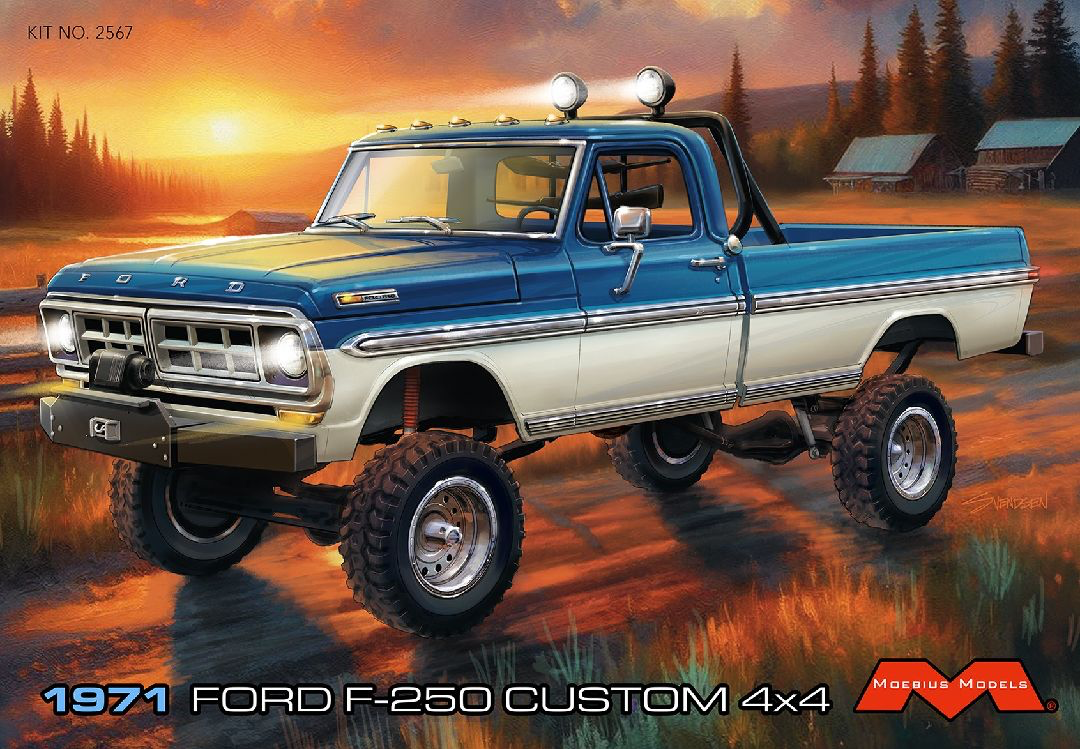 Moebius Models 1/25 1971 Ford F-250 Custom 4x4 Model Kit