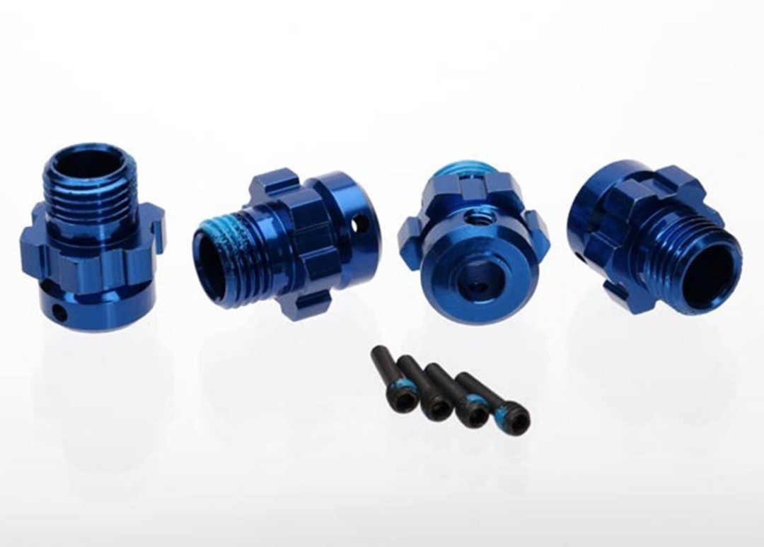 Traxxas Aluminium Splined Wheel Hubs 17mm: X-01 (Blue)