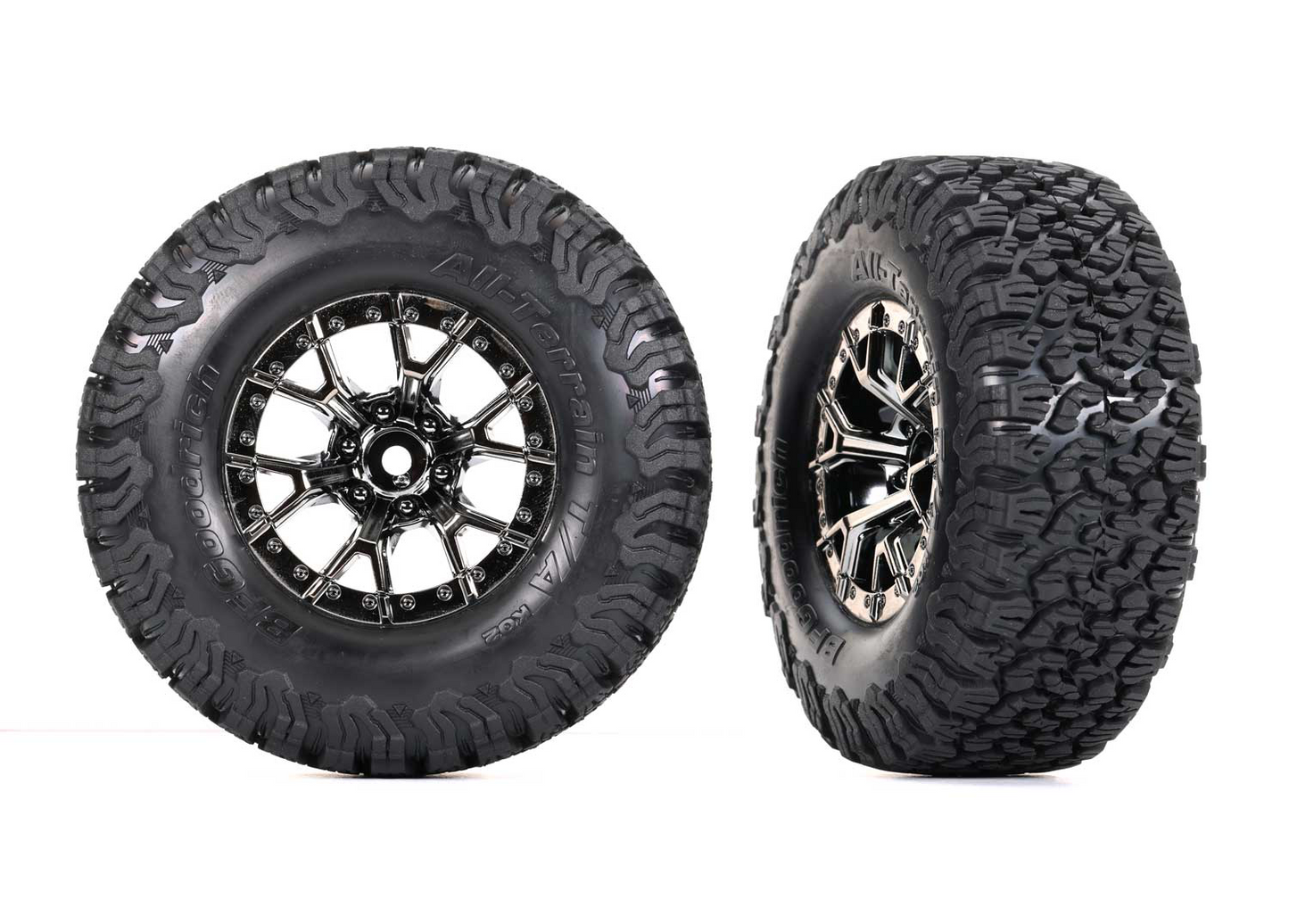 Traxxas Ford Raptor R Black Rear Wheels with BFG Tires (2)