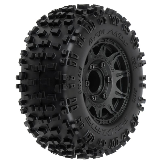 Pro-Line Badlands 2.8” All Terrain Tires MTD Raid Black Wheels: 12mm