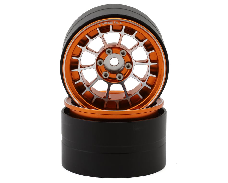 Treal Aluminum 2.2” Type A Beadlock Rims: Orange