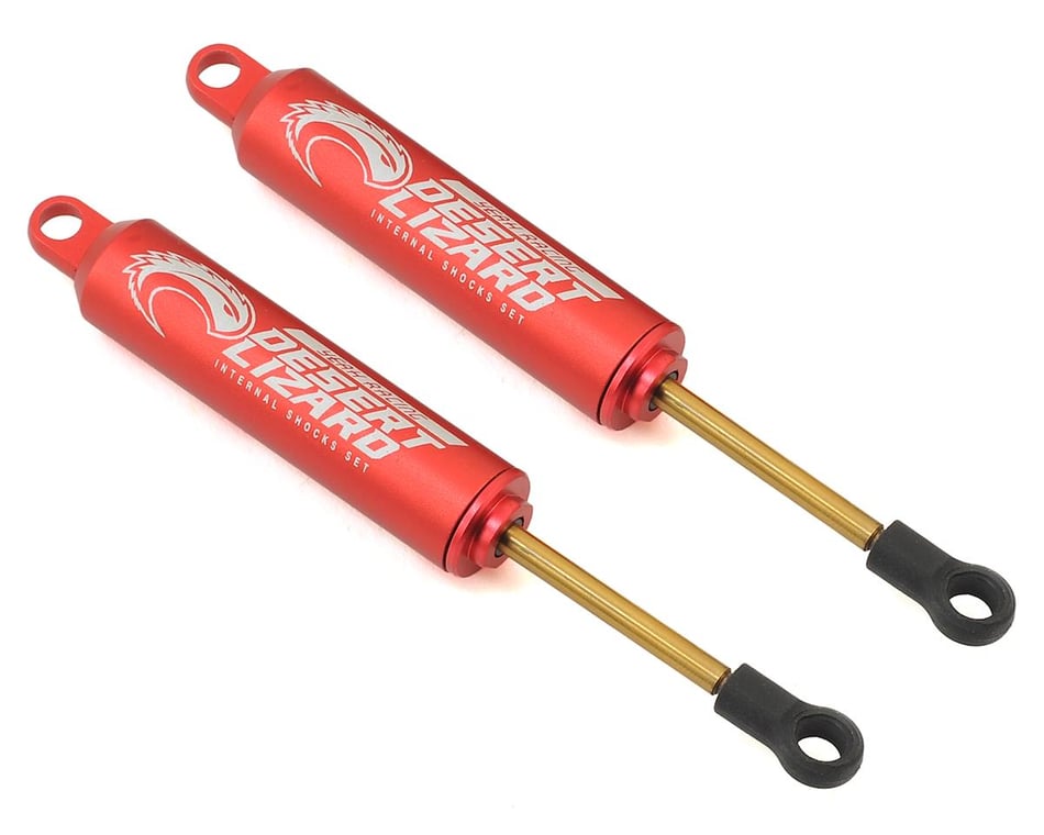 Yeah Racing Desert Lizard Internal Spring Shocks: 100mm (Red)