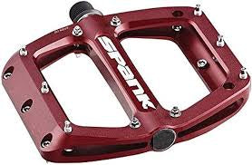 Spank Spoon 100 Alloy Flat Pedals: Red