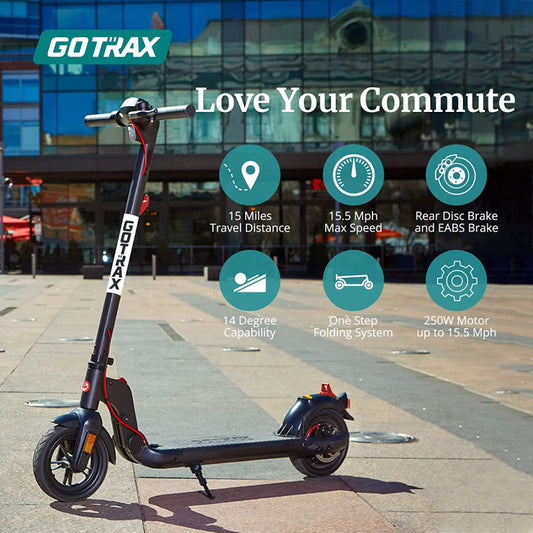 GOTRAX Apex XL 8.5” Lightweight Folding Electric Scooter (Red/Black)