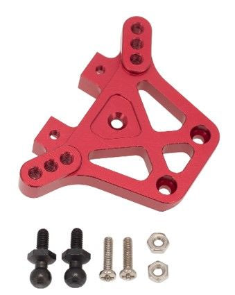 Hobby Details Aluminum Rear Shock Tower: 1/18 Teton (Red)