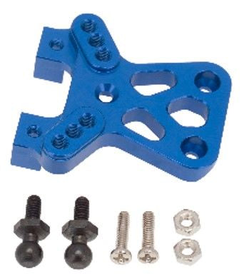 Hobby Details Aluminum Front Shock Tower: 1/18 Teton (Blue)
