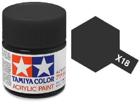 Tamiya Acrylic: X-18 (Semi Gloss Black)