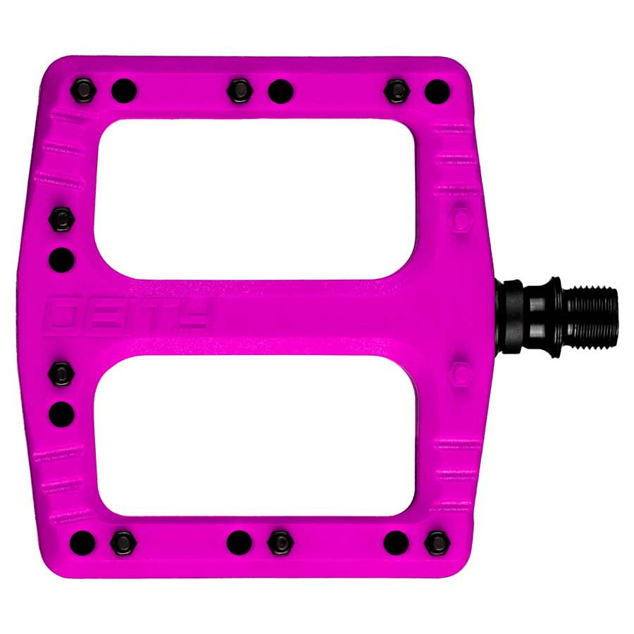 Deity Deftrap Platform Pedals: Cr-Mo: 9/16” (Pink)