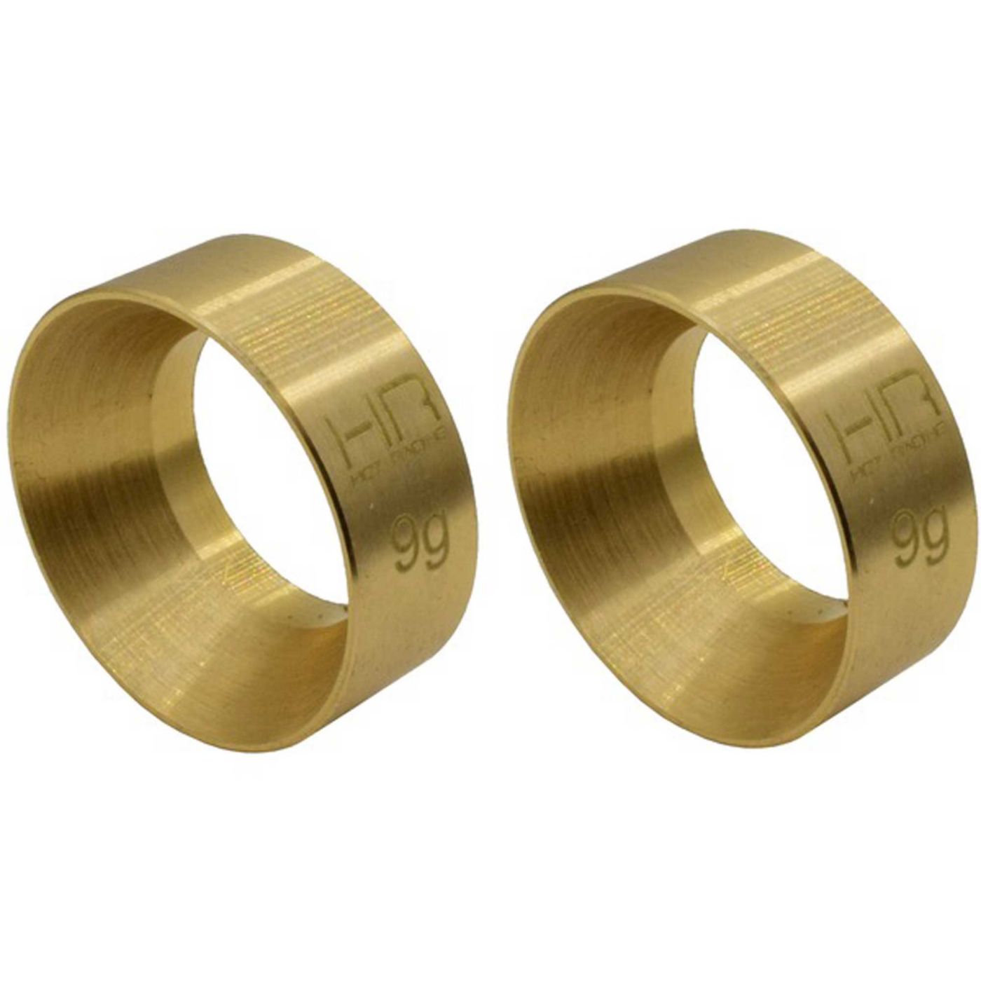 Hot Racing Brass Wheel Weights: SCX24 (9g)