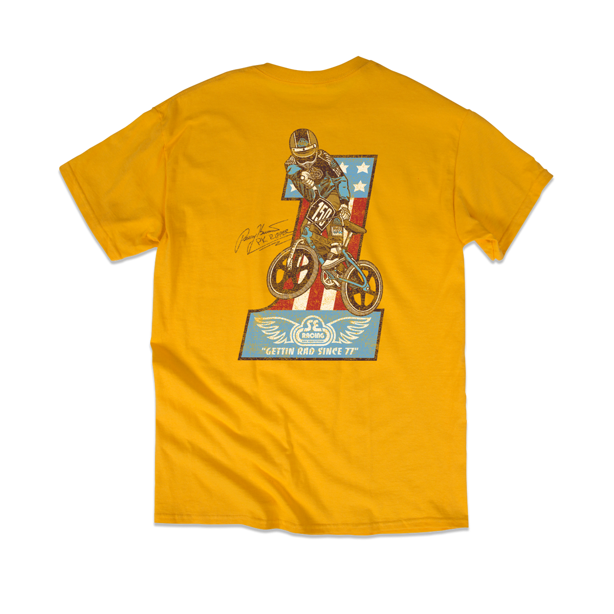 SE Bikes Vintage BMX T-Shirt (S) (Gold)
