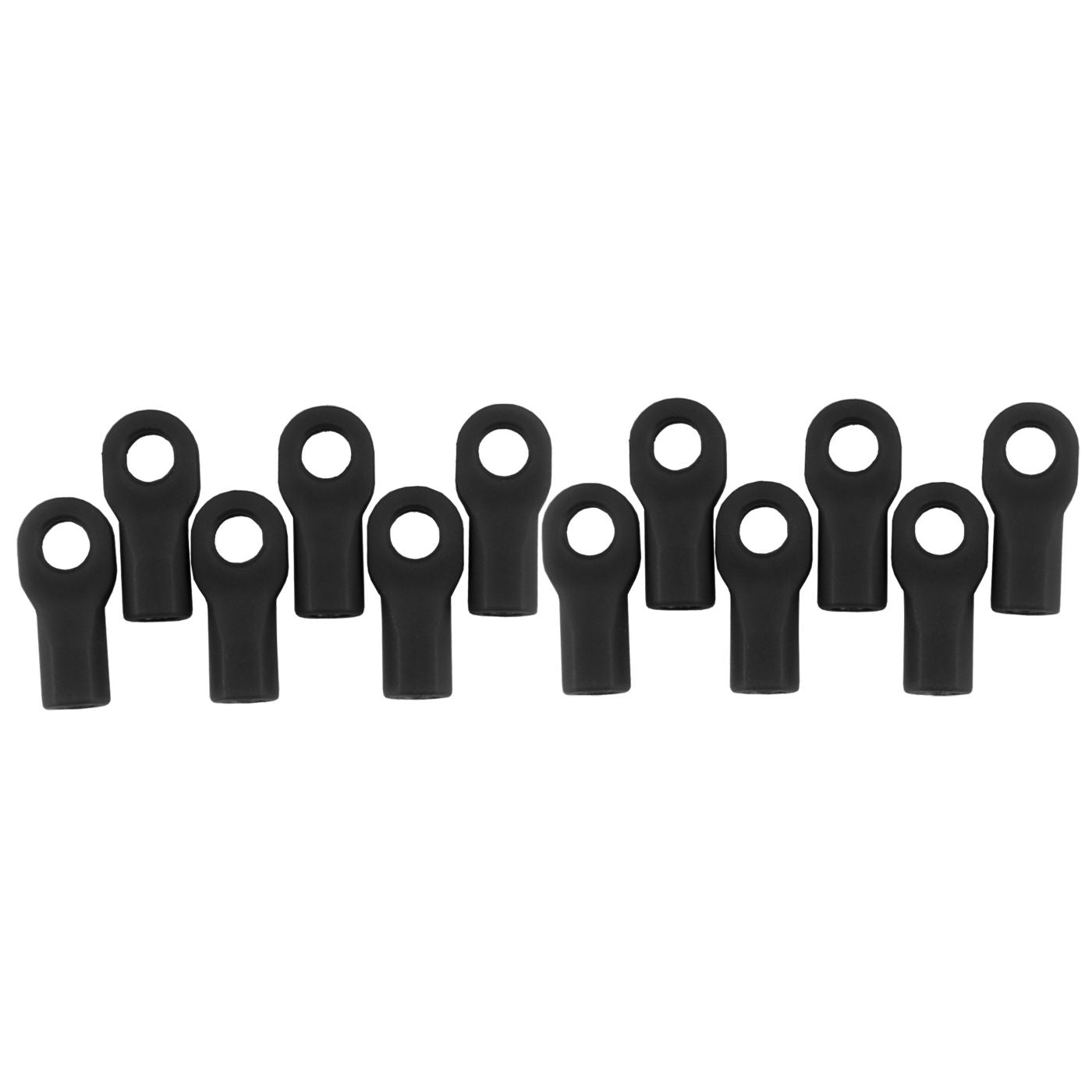 RPM Short Rod Ends: Traxxas 1/10 w/o Pivot Balls: Black (12)
