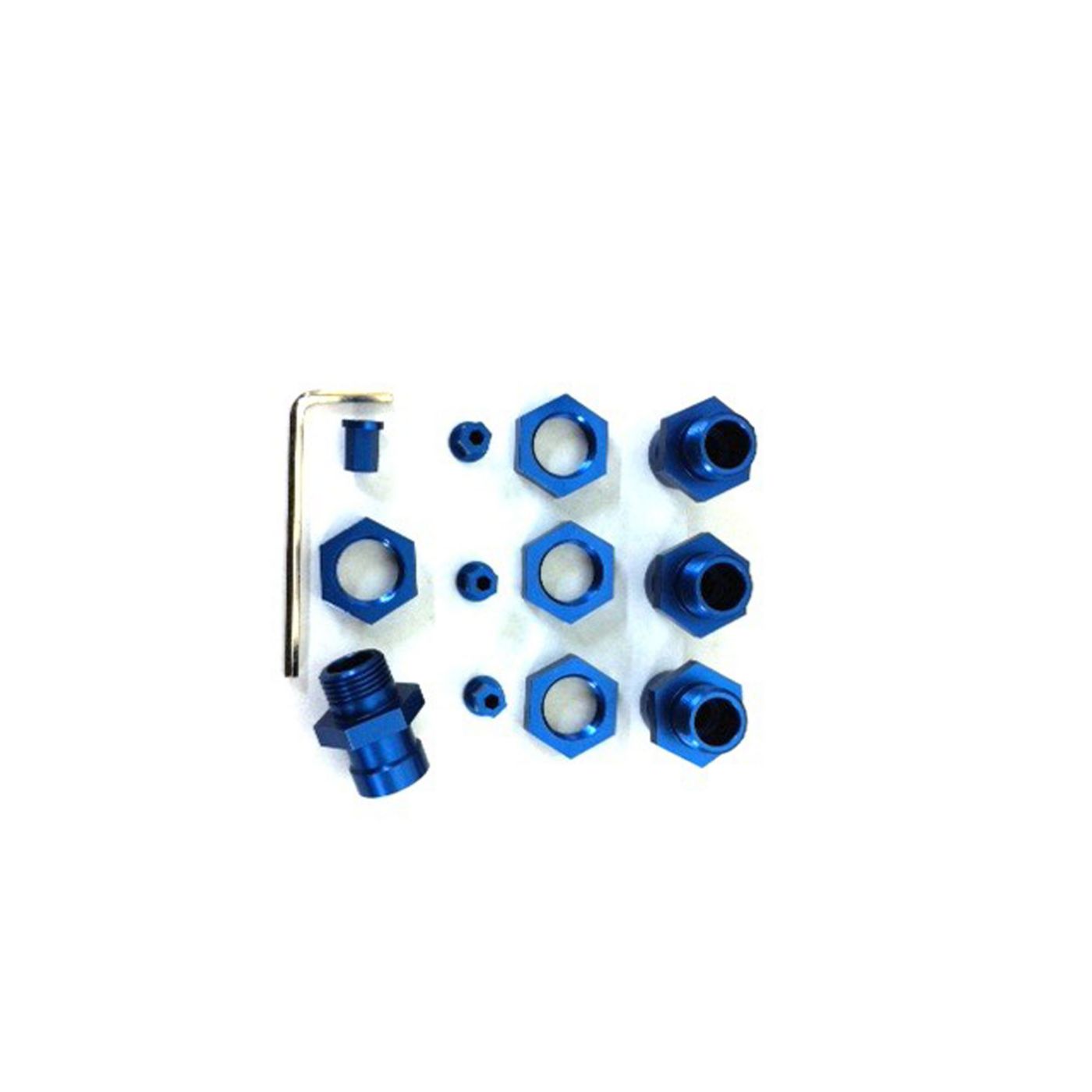 STRC CNC 17mm Hex Conversion Kit (Blue) Traxxas 4wd