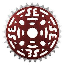 SE Bikes Alloy Chainring: 33T (Red)