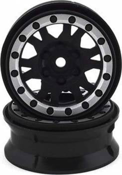 Pro-Line Impulse 1.9” Aluminum Composite Internal Bead-Loc Wheels (Black/Silver)