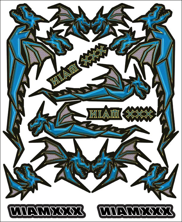 XXXMain Racing Internal Decals: Dragons Wrath