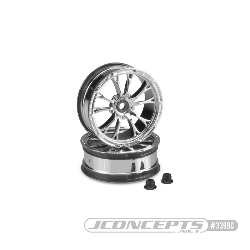 JConcepts Tactic 2.2” Front Drag Wheel: Slash/Bandit/Street Eliminator (Chrome)