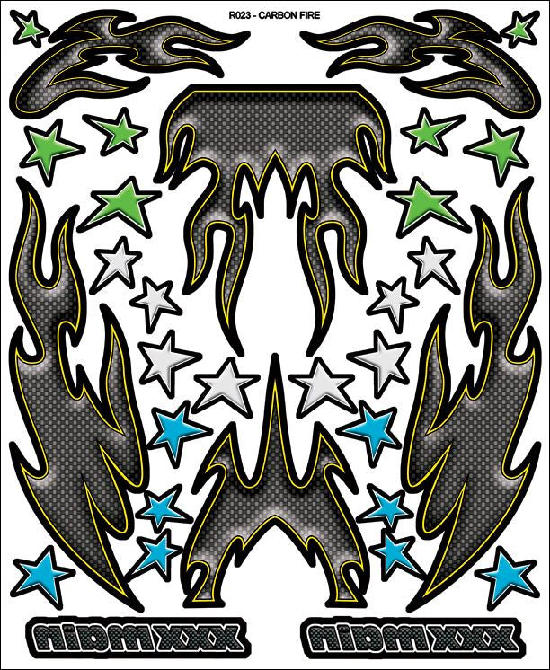 XXXMain Racing Internal Decals: Carbon Fire