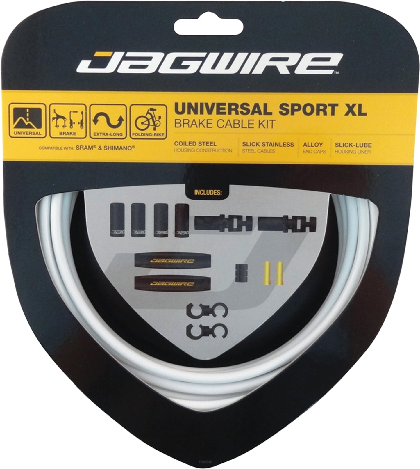 Jagwire Universal Sport XL Brake Cable Kit (White)