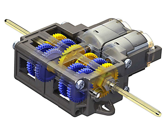 Tamiya Double Gearbox Left/Right Independant 4-speed
