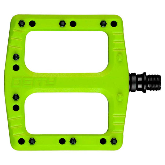 Deity Deftrap Platform Pedals Cr-Mo: 9/16” (Green)