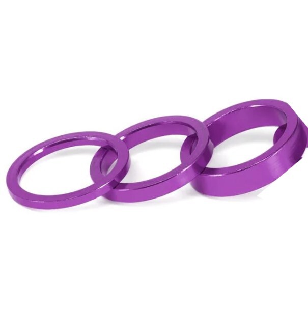 THEORY 1-1/8" HEADSET SPACERS 2,5,10MM PURPLE