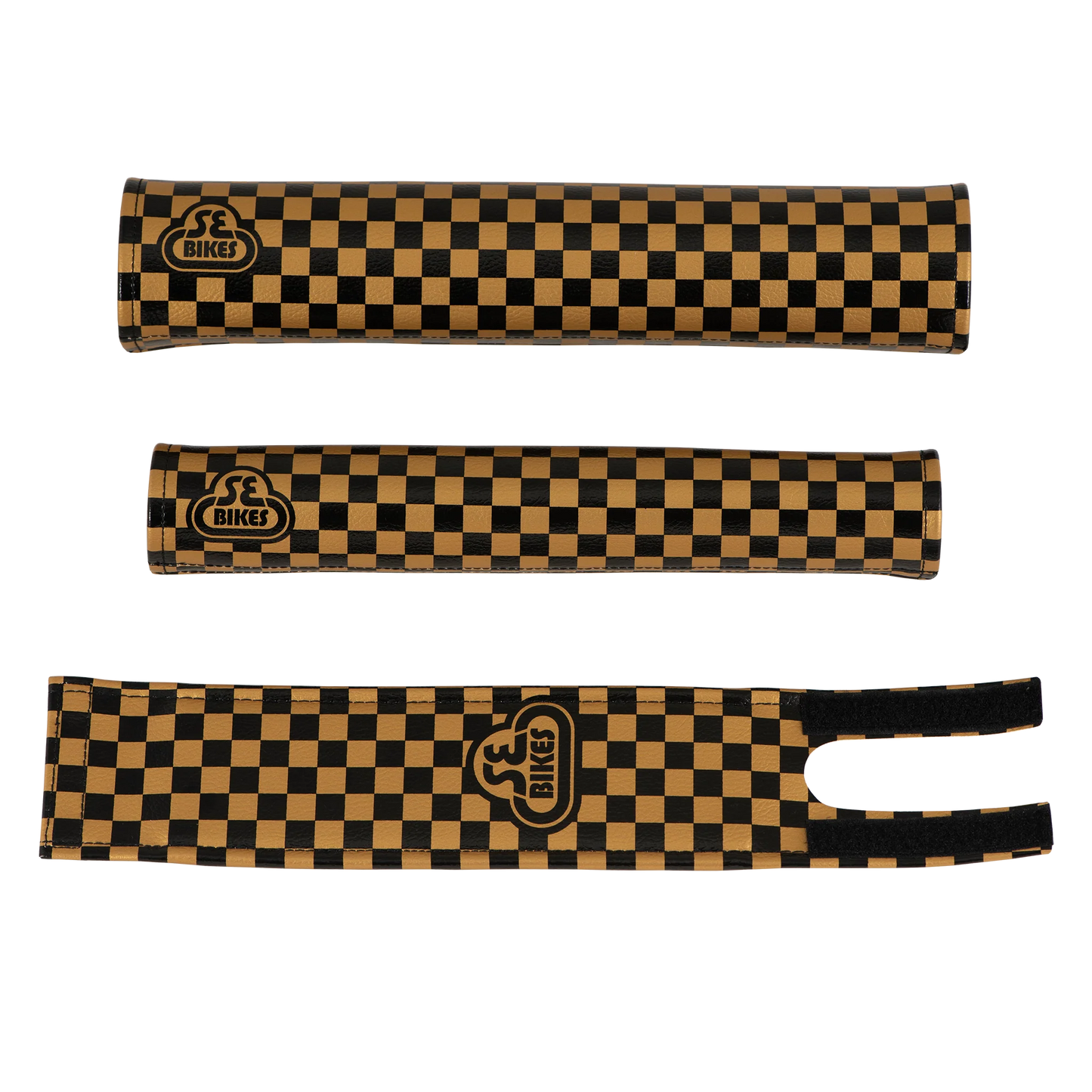 SE Bikes Checkerboard Padset (Black/ Gold)