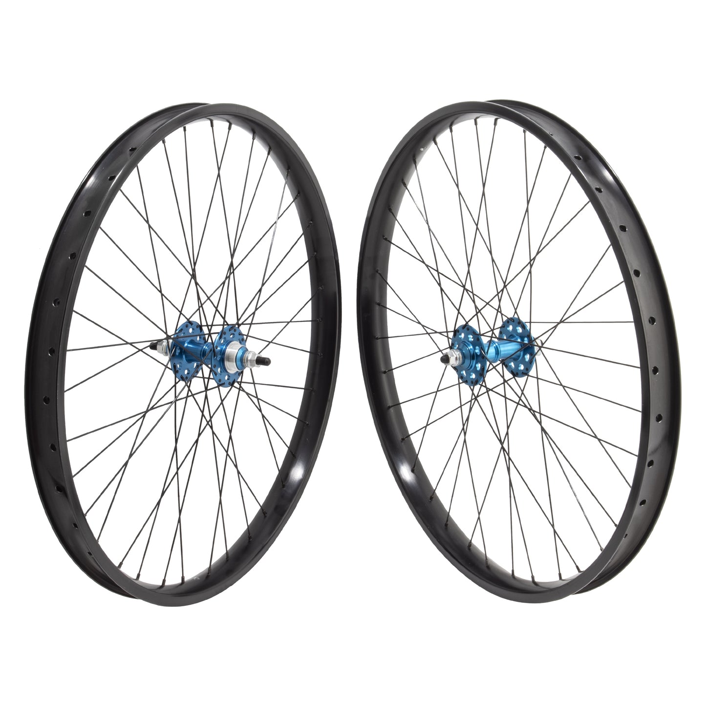 SE Bikes 26in Wheel Set OM Flyer BLK/BLU