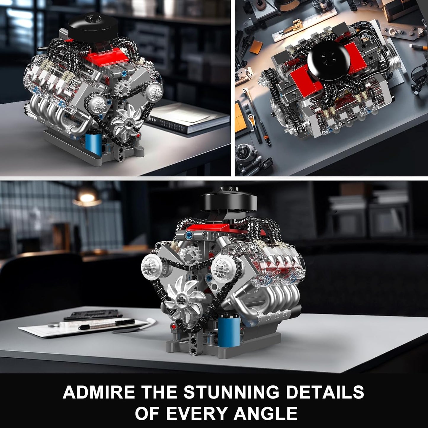 Mould King 10171 V8 Engine Model Kit - 487 Pcs