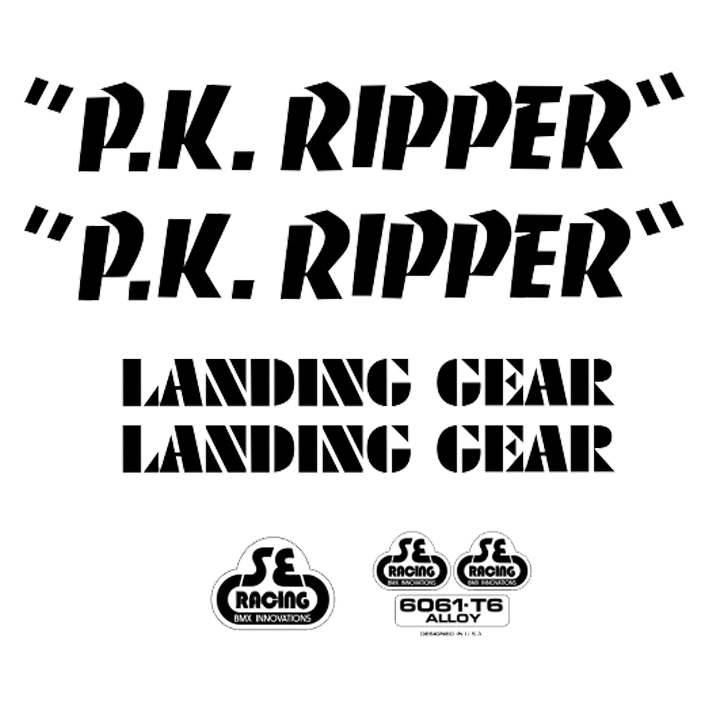 SE Bikes Decals Set: PK Ripper (Black)