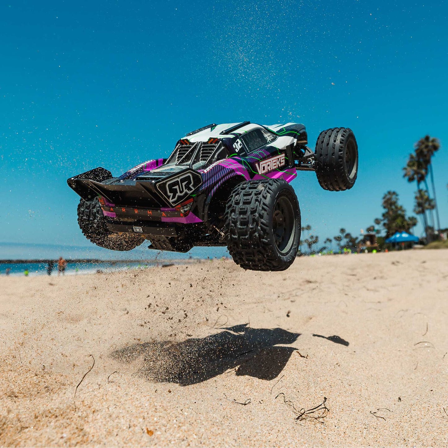 Arrma 1/10 VORTEKS 2WD Mega 550 Brushed Stadium Truck w/Battey/Charger: RTR (Purple)