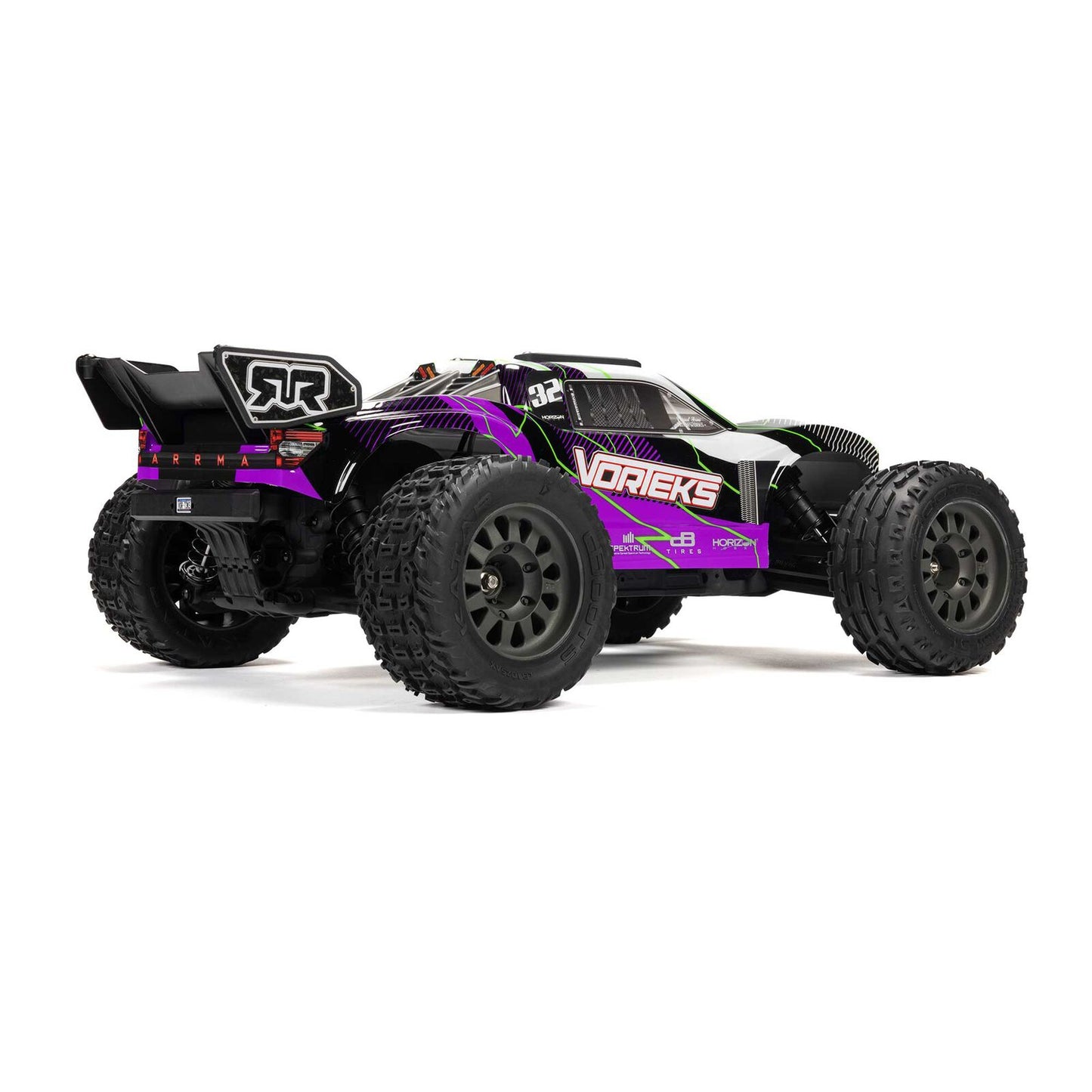 Arrma 1/10 VORTEKS 2WD Mega 550 Brushed Stadium Truck w/Battey/Charger: RTR (Purple)