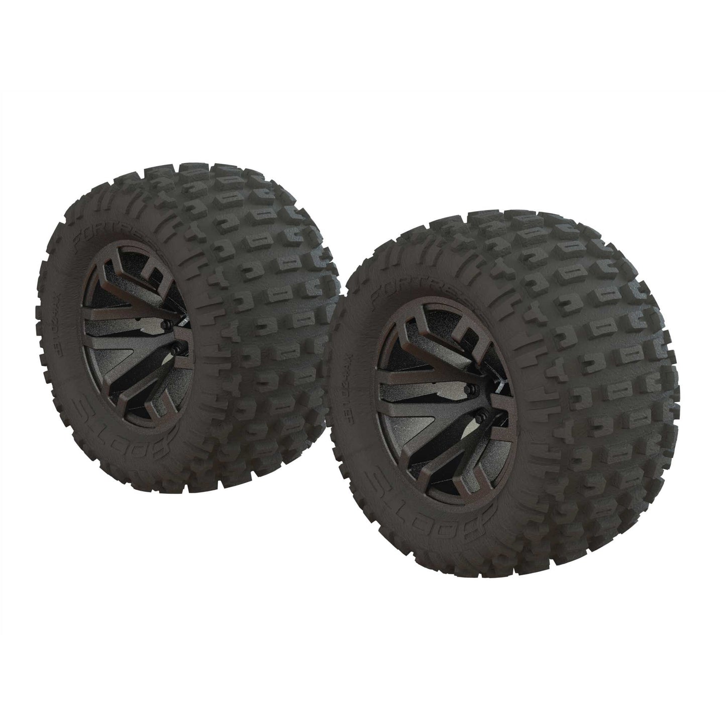 Arrma DBoots “Fortress MT” Tire Set: Gun Metal