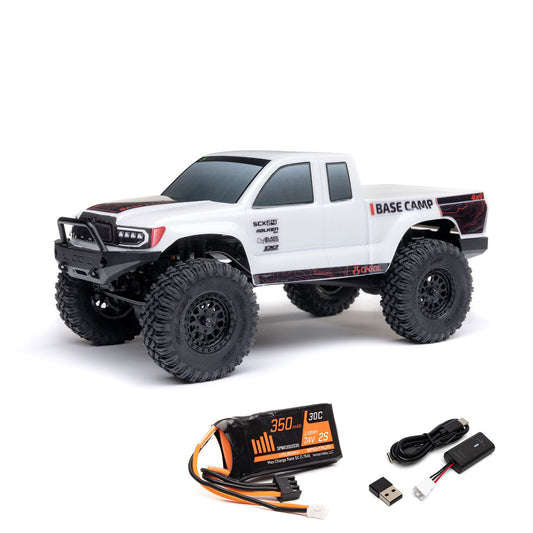 Axial SCX24 Base Camp 4WD RTR Micro Crawler: White