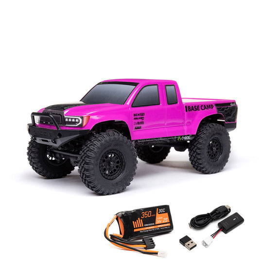 Axial SCX24 Base Camp 4WD RTR Micro Crawler: Pink