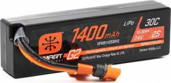 Spektrum Smart G2 1400mah 2S 7.4V 30C Lipo Battery: iC2