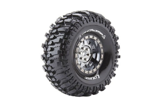 Louise R/C CR-Champ 1.9” Crawler Tires: Super Soft (Black Chrome)