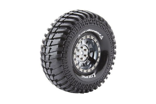 Louise R/C Ardent CR 1.9” Super Soft Crawler Tire: Black Chrome