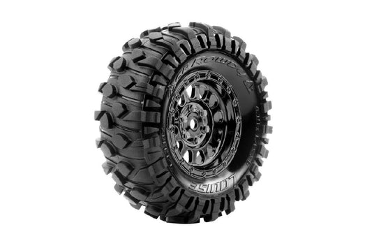 Louise R/C Rowdy CR 1.9” Class 1 Super Soft Crawler Tire: Black Chrome