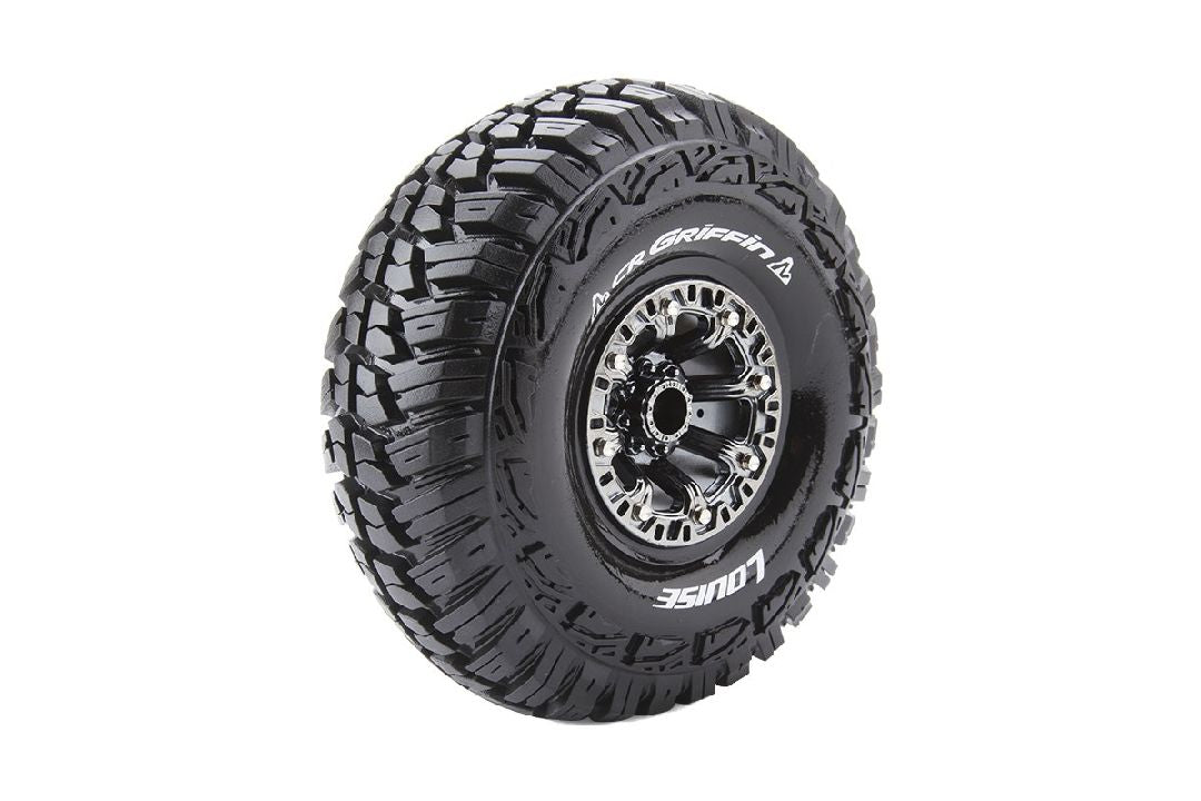 Louise R/C Griffin CR 2.2” Super Soft Crawler Tires: Black Chrome