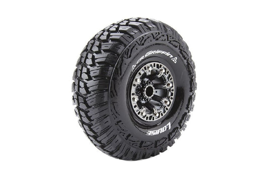 Louise R/C Griffin CR 2.2” Super Soft Crawler Tires: Black Chrome