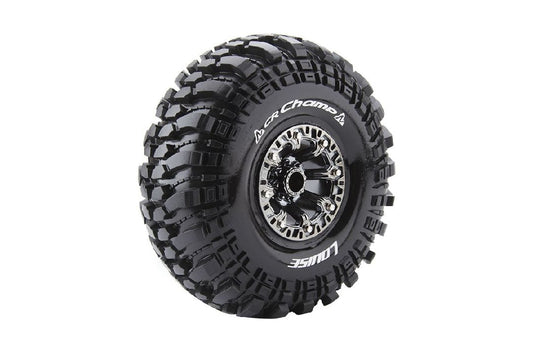 Louise R/C Champ CR 2.2” Super Soft Crawler Tires: Black Chrome