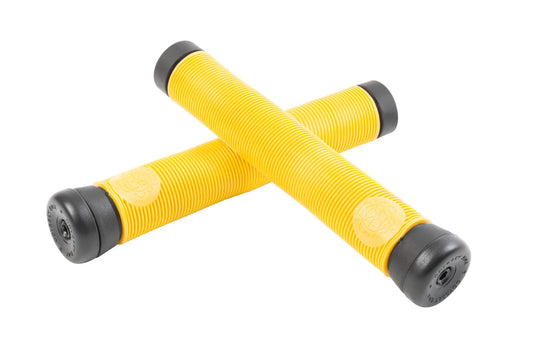 Odyssey Warnin’ Flangless Grips: 165mm (Mustard Yellow)