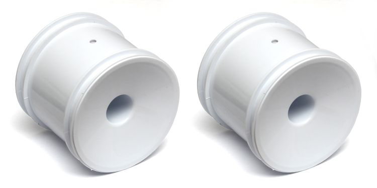 Team Associated Rear Stadium Truck Wheels 12mm Hex: 2WD (White)